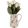 Clayre & Eef 6CE1563M Décoration Pot 16x11x18 cm Rose - Beige