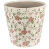 Clayre & Eef 6CE1566L Décoration Pot de fleurs Ø 19x18 cm Rose - Beige