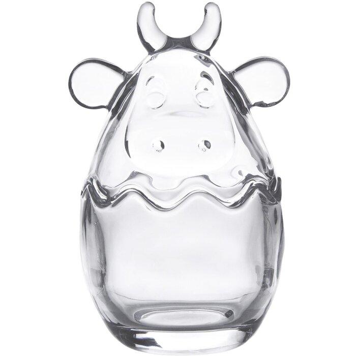 Clayre & Eef 6GL4236 Pot à provisions avec couvercle Ø 8x14 cm Transparent Bonbonnière