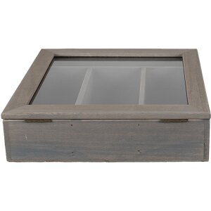 Clayre & Eef 6H1583G Range-couverts 30x30x8 cm Gris carré