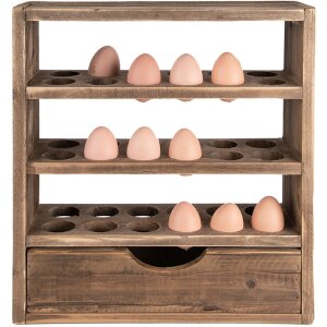 Clayre & Eef 6H2261 Meuble à œufs 35x11x38 cm Brun Rectangle