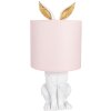Clayre & Eef 6LMC0013WP Lampe de table Lapin Ø20x43 cm E27 60W blanc rose