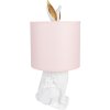 Clayre & Eef 6LMC0013WP Lampe de table Lapin Ø20x43 cm E27 60W blanc rose