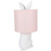 Clayre & Eef 6LMC0013WP Lampe de table Lapin Ø20x43 cm E27 60W blanc rose