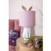 Clayre & Eef 6LMC0013WP Lampe de table Lapin Ø20x43 cm E27 60W blanc rose