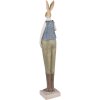 Clayre & Eef 6PR3609 Décoration Lapin 6x5x36 cm bleu - vert