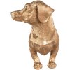Clayre & Eef 6PR3637 Porte-rouleau de cuisine Chien Or Noir 46x15x21 cm