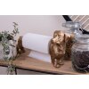 Clayre & Eef 6PR3637 Porte-rouleau de cuisine Chien Or Noir 46x15x21 cm