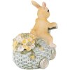 Clayre & Eef 6PR3836 Décoration Lapin 11x8x13 cm Marron - Bleu