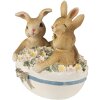 Clayre & Eef 6PR3839 Décoration Lapin 11x9x12 cm Marron - Beige