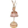 Clayre & Eef 6PR3884 Décoration Lapin 11x11x35 cm Rose - Beige