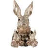 Clayre & Eef 6PR3888 Décoration Lapin beige or 14x13x24 cm