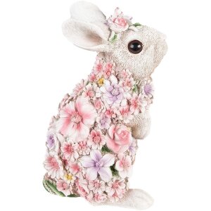 Clayre & Eef 6PR4881 Décor Lapin 16x13x25 cm Rose Polyrésine