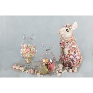 Clayre & Eef 6PR4881 Décor Lapin 16x13x25 cm Rose Polyrésine