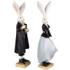 Clayre & Eef 6PR4889 Décoration Lapin 14x12x47 - 14x12x47 cm Noir - Gris