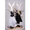 Clayre & Eef 6PR4889 Décoration Lapin 14x12x47 - 14x12x47 cm Noir - Gris