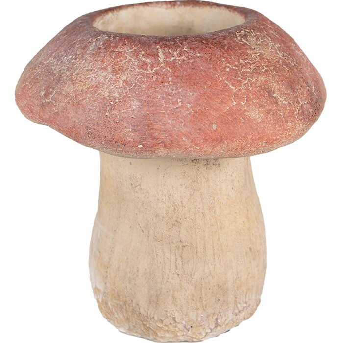 Clayre & Eef 6TE0460L Pot de fleurs champignon Ø 21x23 cm brun - rouge