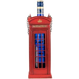 Clayre & Eef 6Y4948 Porte-bouteilles Cabine téléphonique 11x11x29 cm rouge