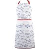 Clayre & Eef SSF41 Tablier 70x85 cm blanc - bleu Tablier de cuisine