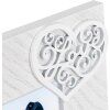 Cadre photo en bois ZEP Ginger 10x15 cm cœur blanc