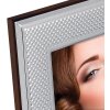 Cadre photo ZEP Teramo brillant 20x25 cm argenté structure à baguettes pointillées