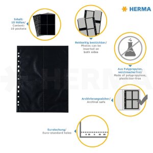 HERMA 7711 Fotophan Pochettes transparentes pour photos...
