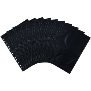 HERMA 7711 Fotophan Pochettes transparentes pour photos 10x15 cm de haut noir 250 pochettes