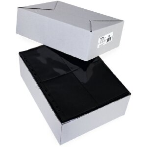 HERMA 7711 Fotophan Pochettes transparentes pour photos 10x15 cm de haut noir 250 pochettes
