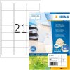 HERMA 10727 Papier recyclé Étiquettes A4 63.5x38.1 mm blanches adhésives permanentes