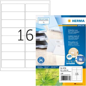HERMA 10730 Étiquettes en papier recyclé A4...