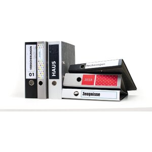 HERMA 10739 Étiquettes classeur A4 192x38mm blanches permanentes pour classeurs étroits