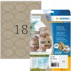 HERMA 10763 Étiquettes papier silphie A4 ovale 63,5x42,3mm brun naturel permanent