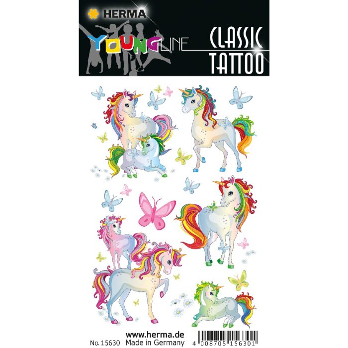 HERMA 15630 Classic Tattoo Coloré Licorne Best Friends