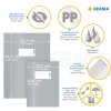 HERMA 19997 Protège-cahier Set A4 couvert 10 pièces structure raphia effaçable