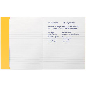 HERMA 20044 Protège-cahier Carton Quart jaune avec zone décriture
