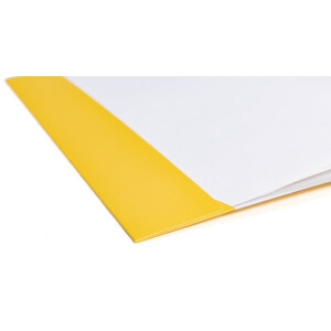 HERMA 20044 Protège-cahier Carton Quart jaune avec zone décriture