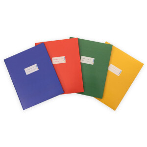 HERMA 20044 Protège-cahier Carton Quart jaune avec zone décriture
