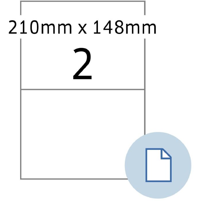 HERMA 58102 Étiquettes de feuille A4 film PE blanc 210x148,50mm 250 feuilles