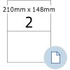 HERMA 58102 Étiquettes de feuille A4 film PE blanc 210x148,50mm 250 feuilles