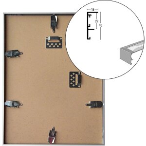 Nielsen aluminium cadre interchangeable Frame Box II noir mat 60x80 cm