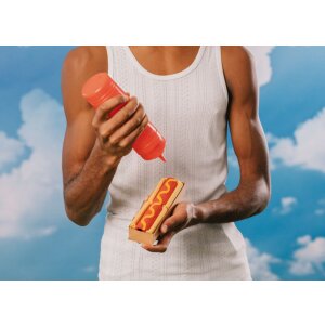 EatMySocks Chaussettes Hot Dog Idée cadeau amusante Mollets en coton mélangé 1 paire