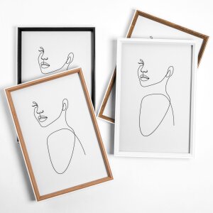 Walther cadre en bois Silhouette 20x30 cm noir MDF profil verre clair