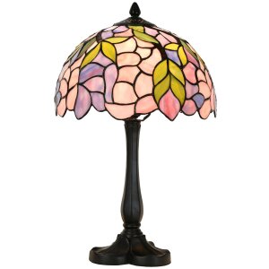 LumiLamp 5LL-6308 Lampe de table Tiffany rose Ø...