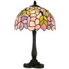 LumiLamp 5LL-6308 Lampe de table Tiffany rose Ø 30x50 cm E27-max 1x60W