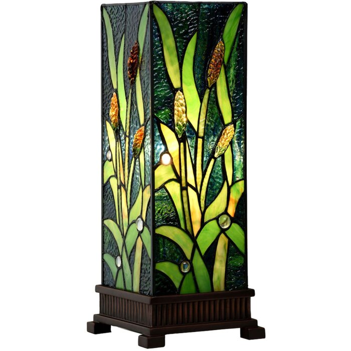 LumiLamp 5LL-6310 Tiffany lampe de table vert 18x18x45 cm E27-max 1x60W