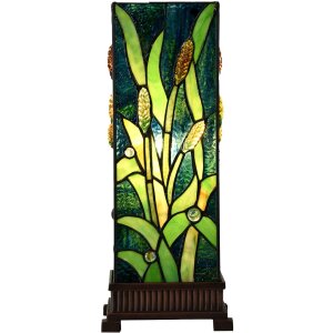 LumiLamp 5LL-6310 Tiffany lampe de table vert 18x18x45 cm E27-max 1x60W