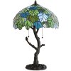 LumiLamp 5LL-6312 Lampe de table Tiffany Vert Ø 40x60 cm E27-max 2x60W