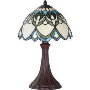 LumiLamp 5LL-6334 Lampe de table Tiffany Beige Ø 25x42 cm E14-max 1x40W