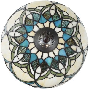 LumiLamp 5LL-6334 Lampe de table Tiffany Beige Ø 25x42 cm E14-max 1x40W