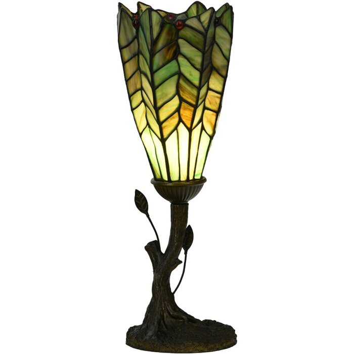 LumiLamp 5LL-6337 Lampe de table Tiffany Vert Ø 15x42 cm E14 max 25W